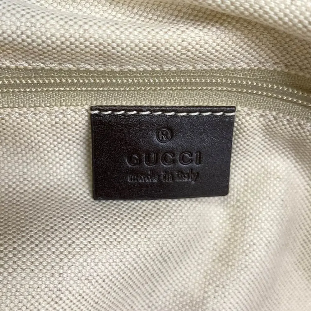 Gucci Sukey, GG Pattern Tote Bag 211944 Beige Dark Brown Jacquard Leather